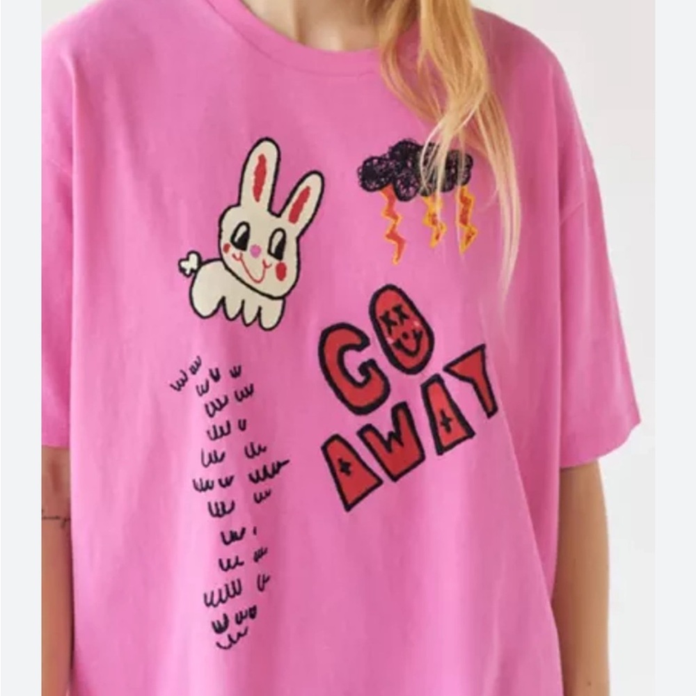 Urban Outfitters Pink Uo Graphic Tee